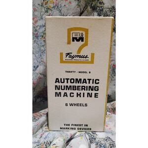 Faymus Automatic Numbering Machine Numerator Model 6 Wheels
